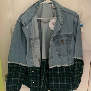 Reconstructed Jean/Flannel Jacke